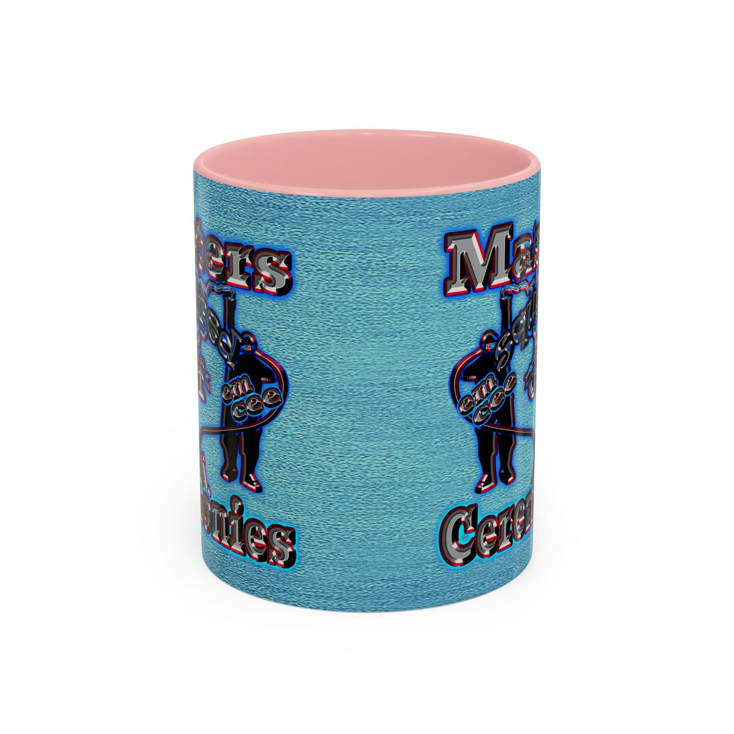 em cee squared - Accent Mug (faded dark blue)