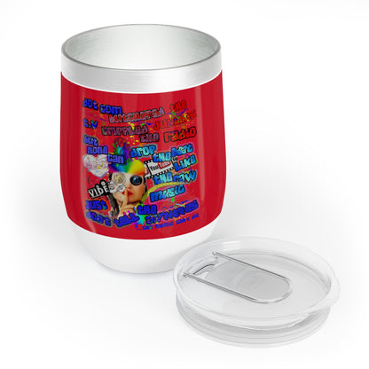 drop the beat - Chill Wine Tumbler (dark red)