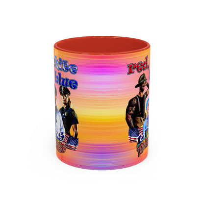 rw&b lives matter - Accent Mug (color blur)