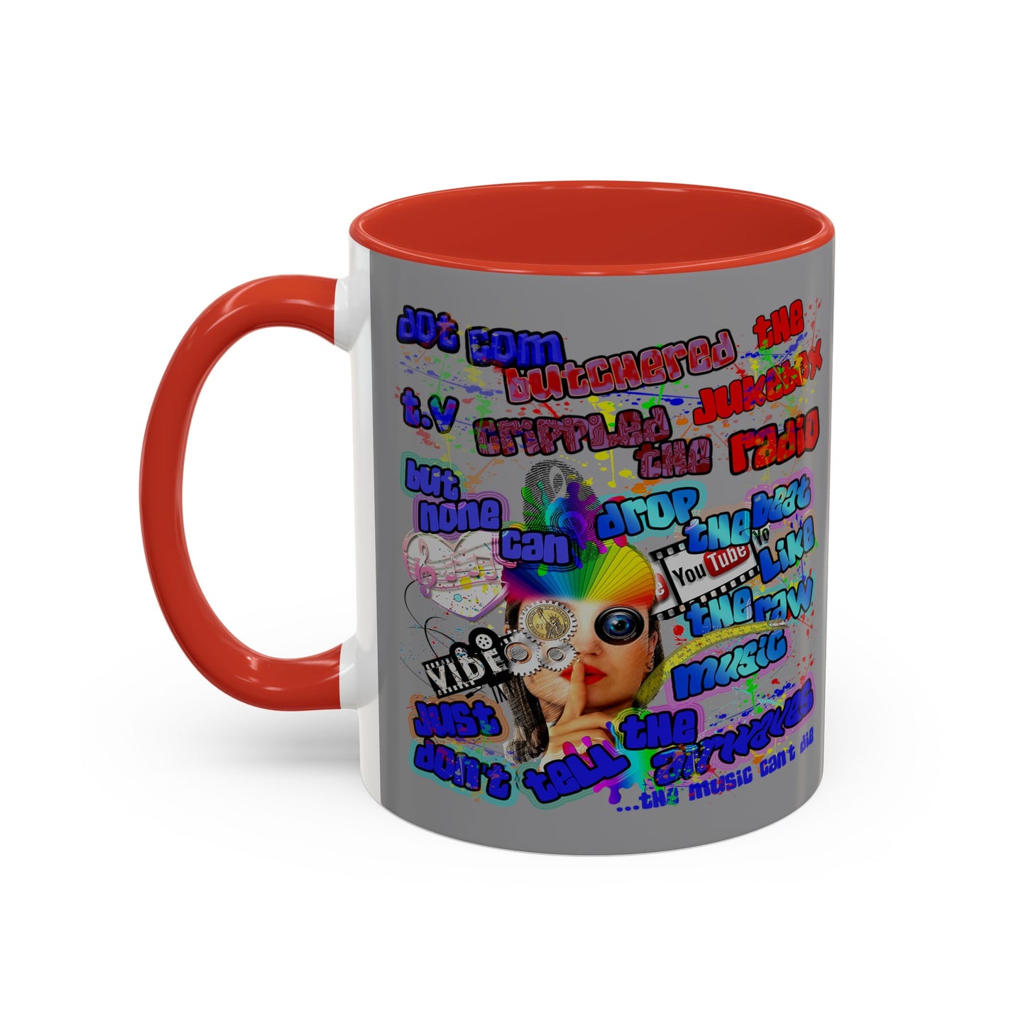 drop the beat - Accent Mug (grey)
