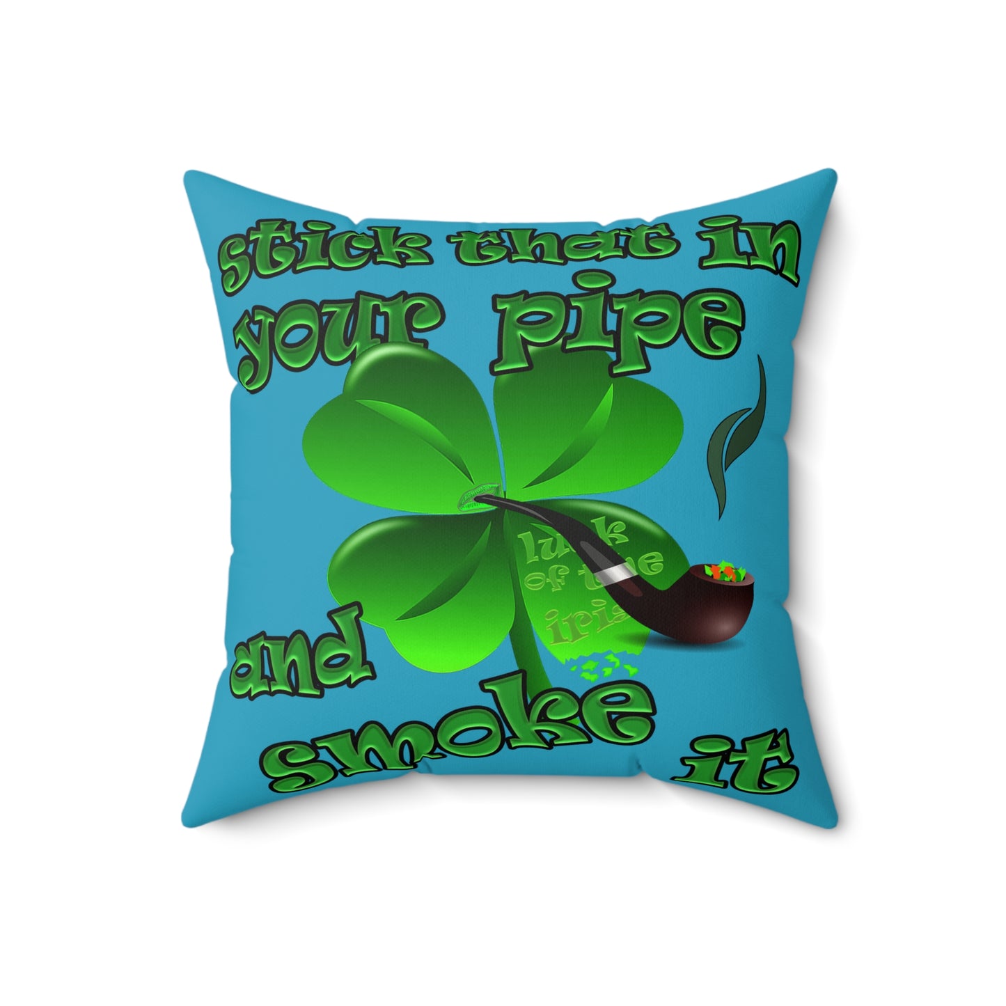celtics logo - Faux Suede Square Pillow - (turquoise)