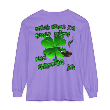 celtics logo - Unisex Garment-dyed Long Sleeve T-Shirt