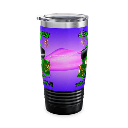 disc jockey - Ringneck Tumbler, 20oz (purple-pink wave)