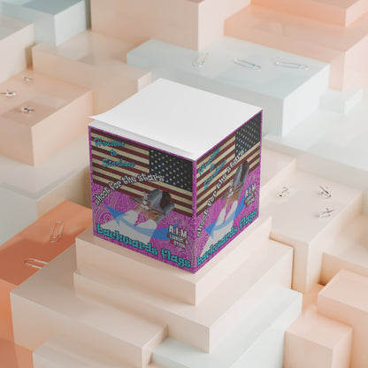 shoot for the stars - note cube (pink swirl)