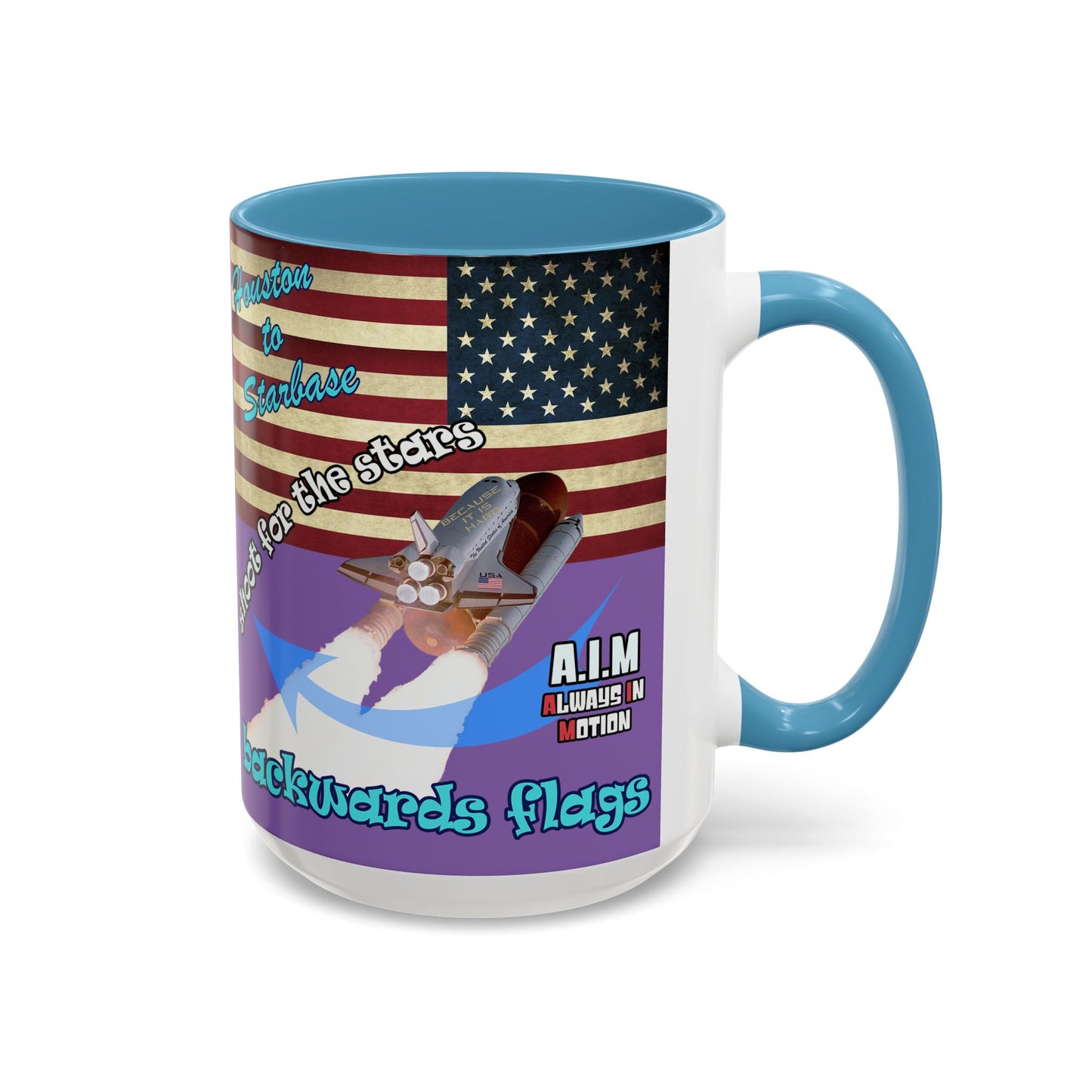 shoot for the stars - Accent Mug (light purple)
