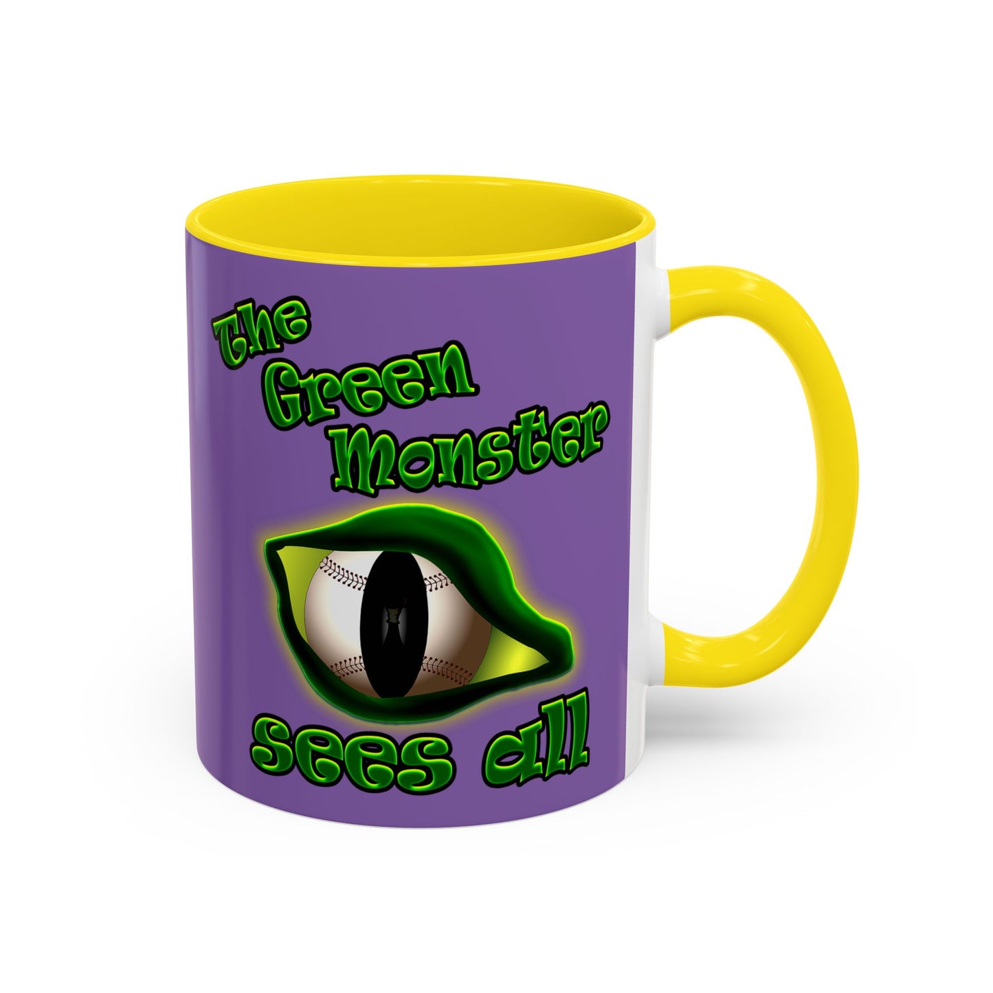 green monster - Accent Mug (light purple)