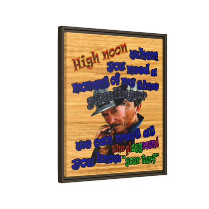 high noon - framed canvas art (butterscotch wood finish)