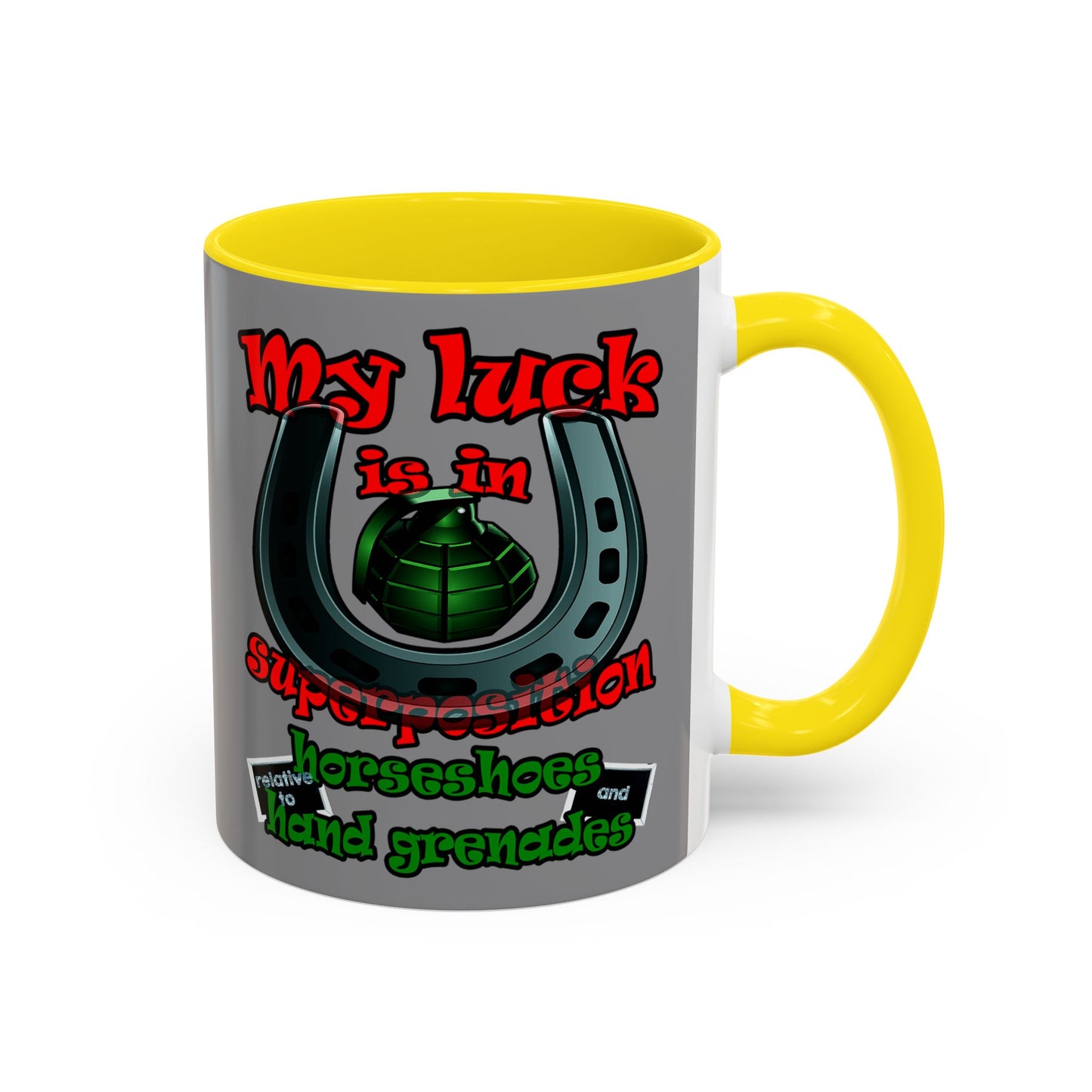my luck - Accent Mug (grey)
