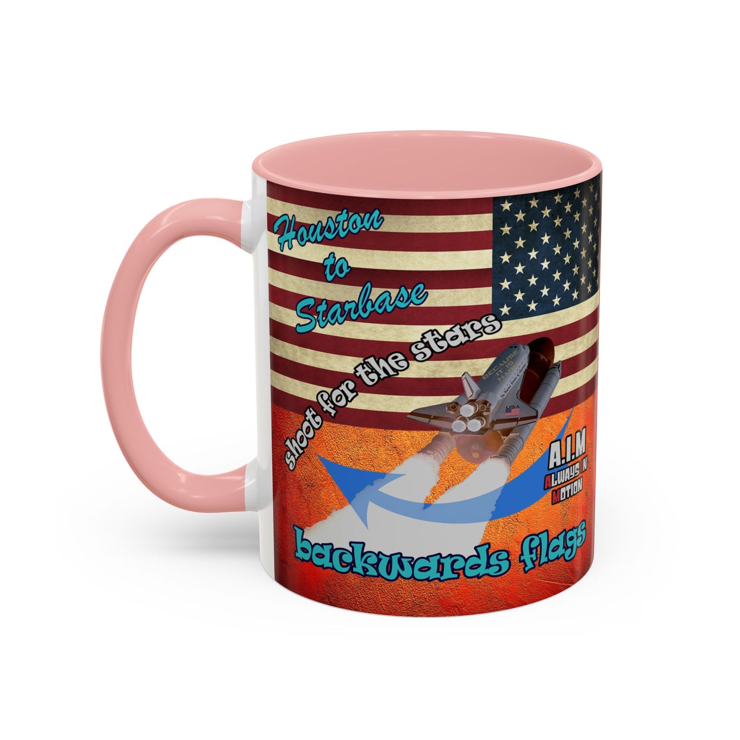 shoot for the stars - Accent Mug (burnt orange)