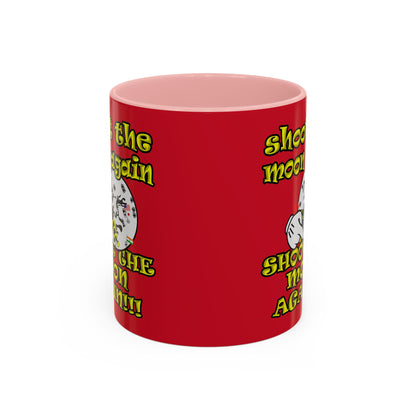 shoot the moon again - Accent Mug (dark red)