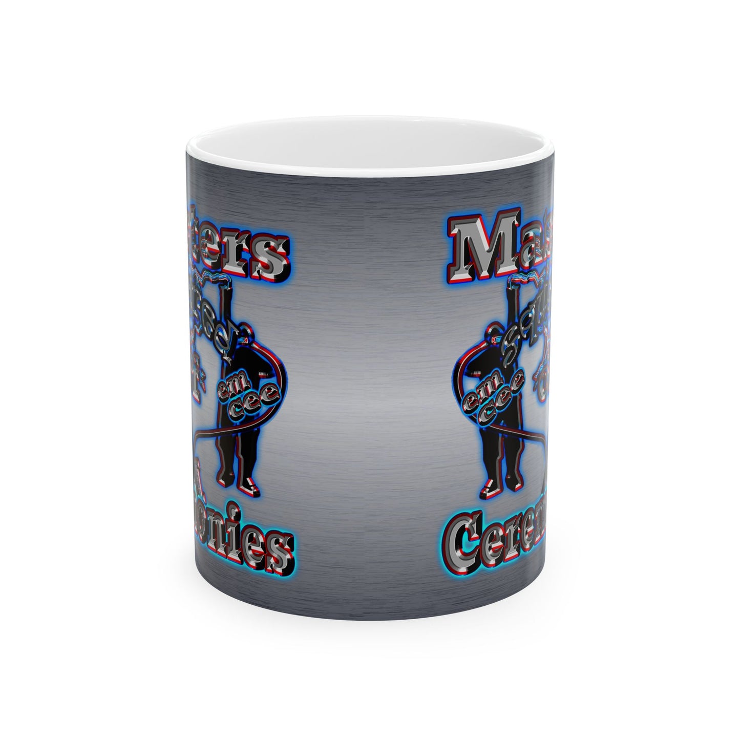 em cee squared - White Mug (brushed nickel)