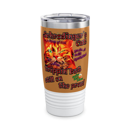 schrodinger's cat - Ringneck Tumbler, 20oz (light brown)