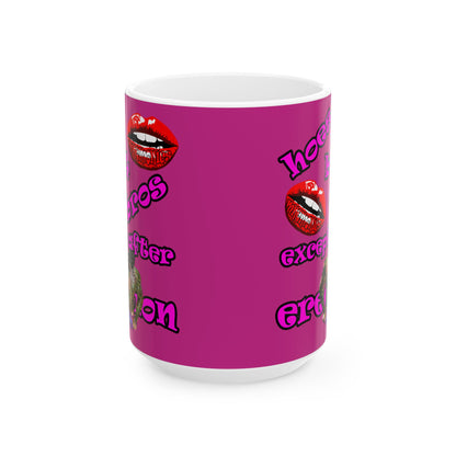 hoes b4 bros - White Mug (pink)