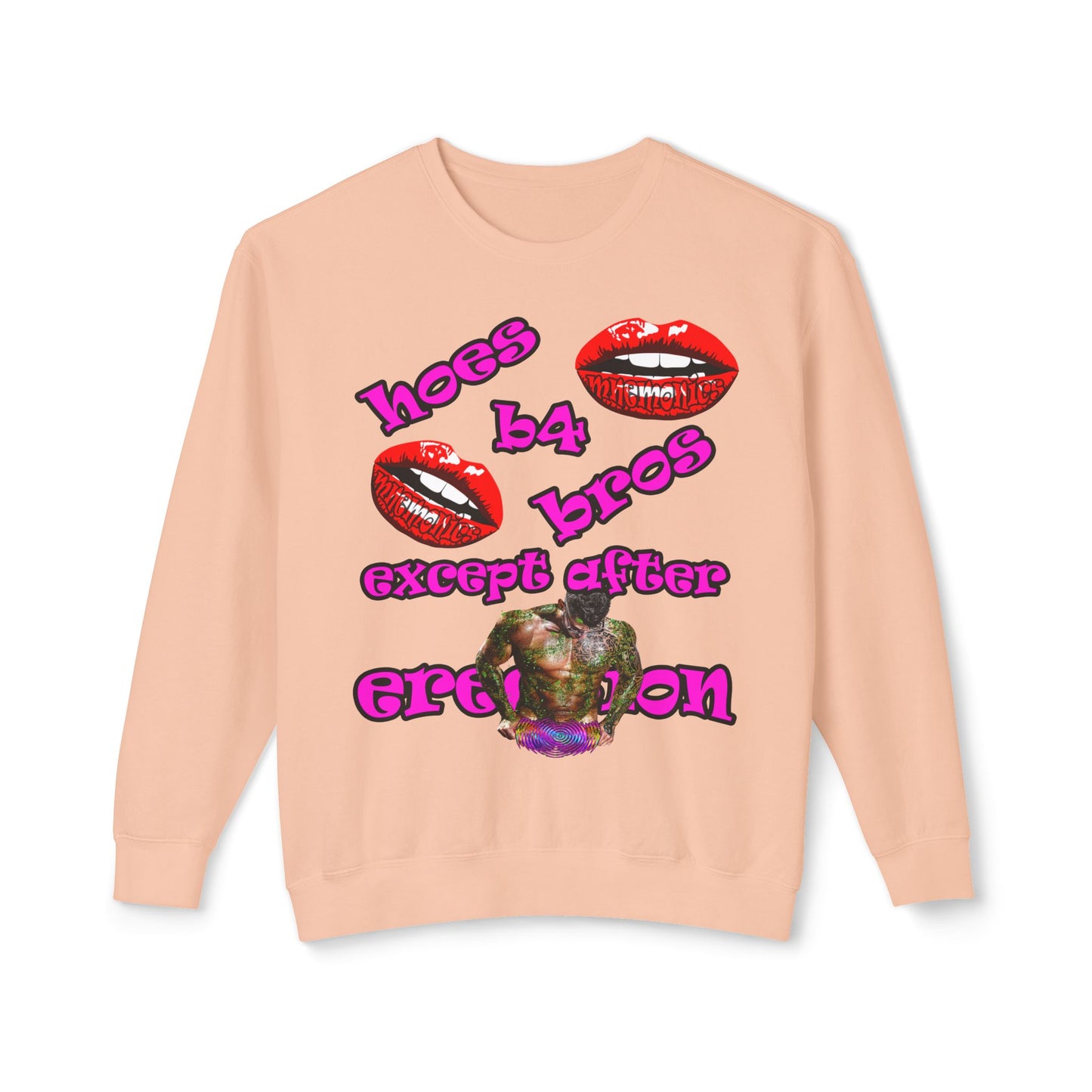 hoes b4 bros - Unisex Lightweight Crewneck Sweatshirt