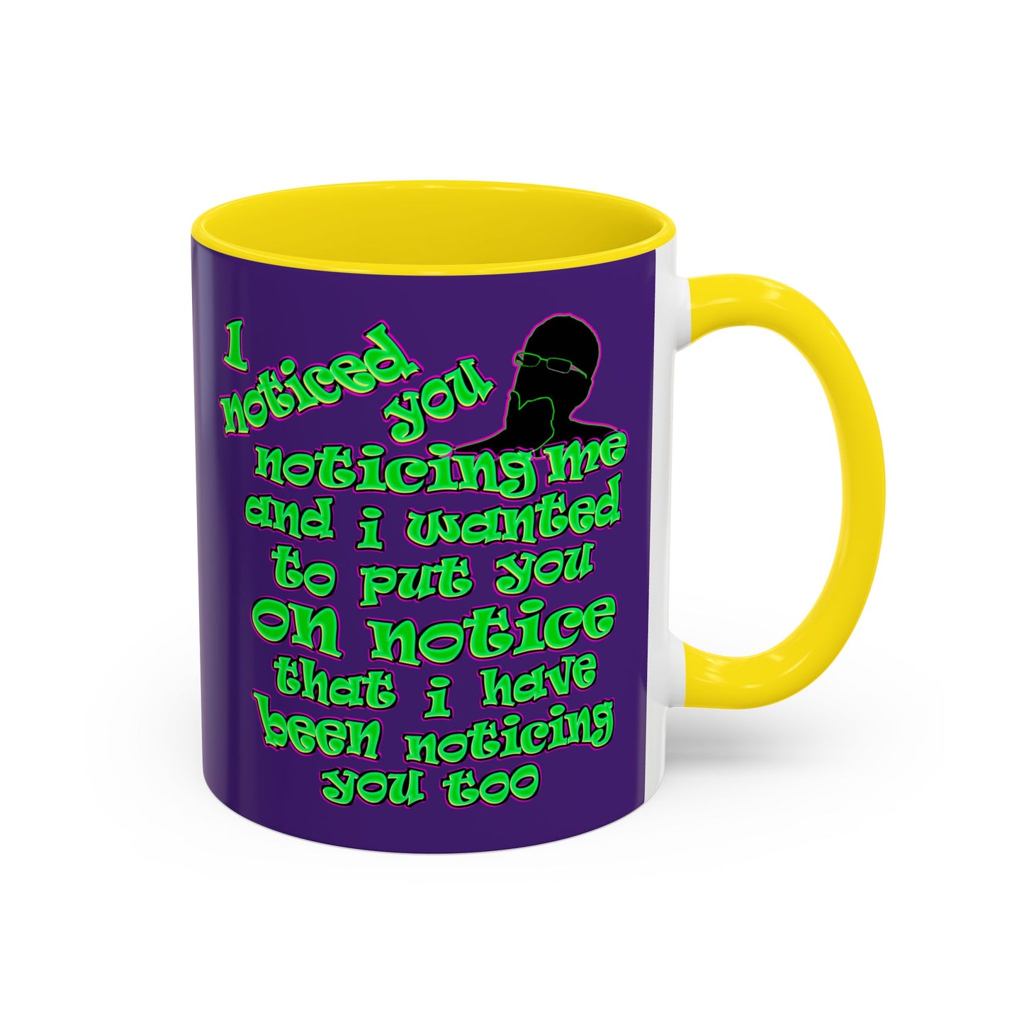 noticed you noticing - Accent Mug (purple)