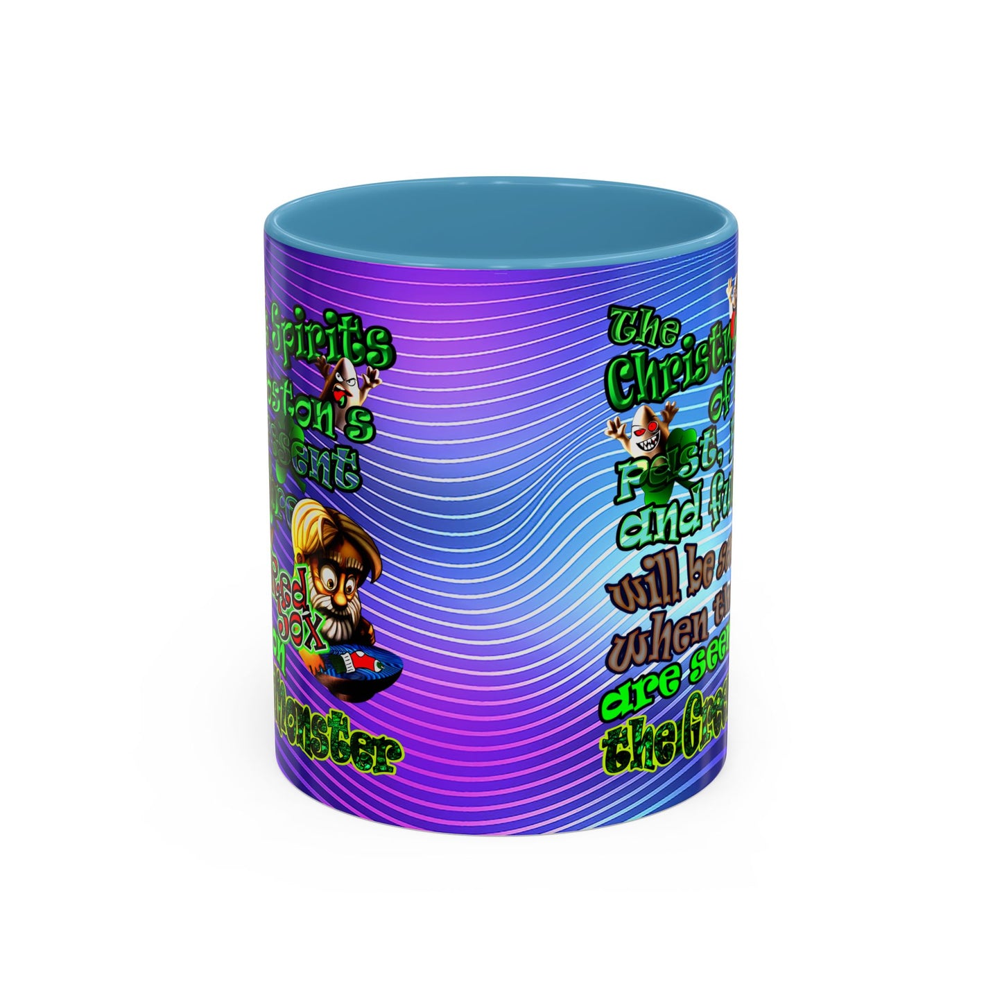 christmas spirits of boston - Accent Mug (purple wave)