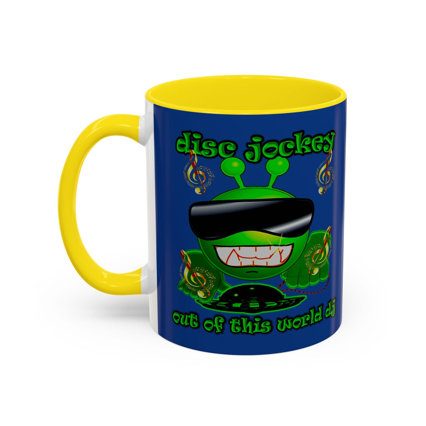 disc jockey - Accent Mug (dark blue)