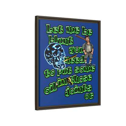 og - framed canvas art (dark blue)