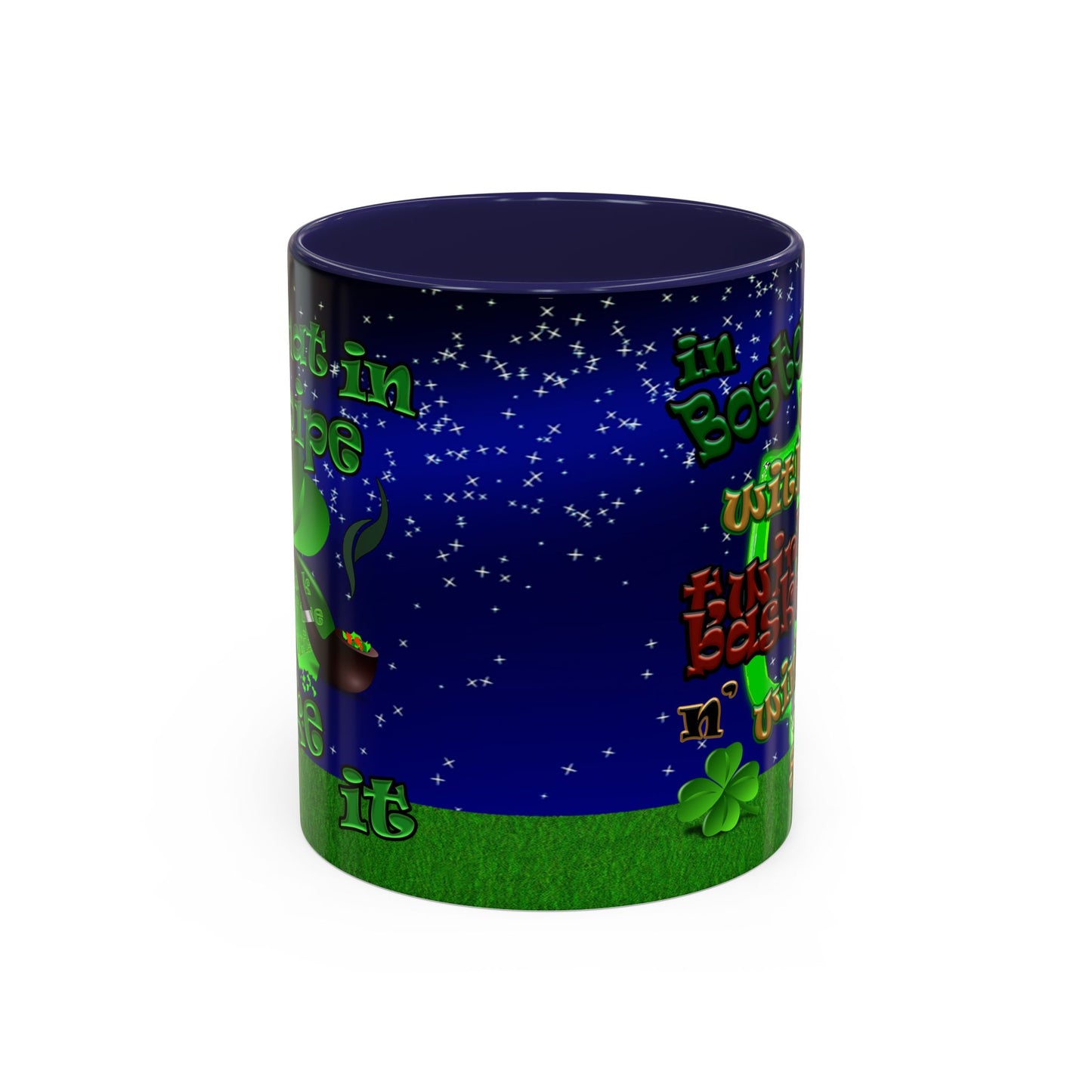 celtics logo - Accent Mug ('snoops' background)