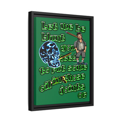 og - framed canvas art (dark green)