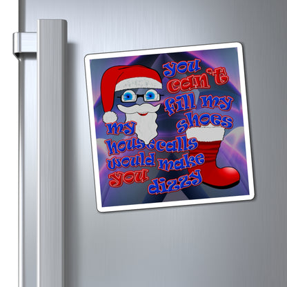 santa's shoes - Magnets - (grey-pink wave)