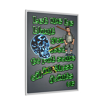 og - framed canvas art (grey-light grey)