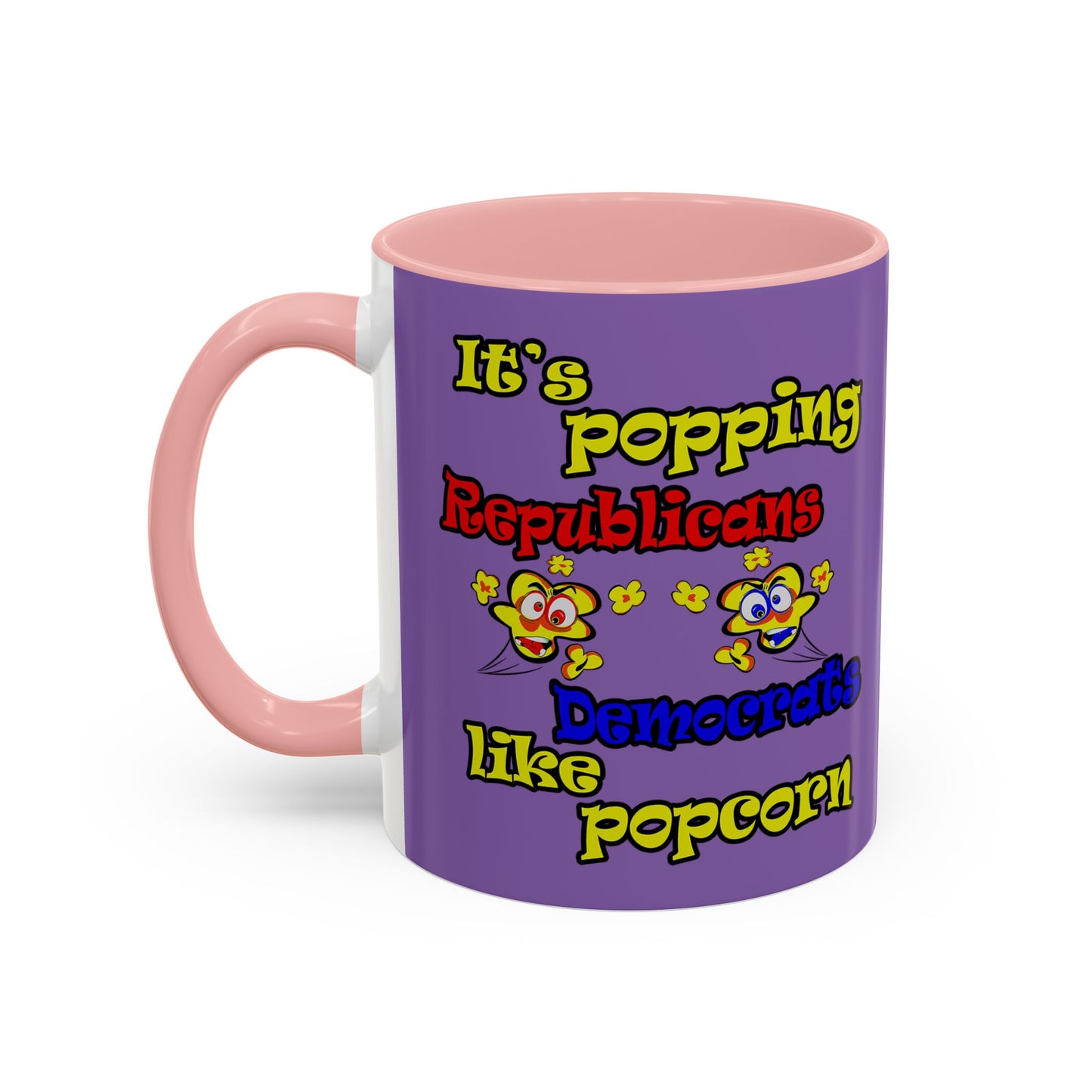 popping like popcorn - Accent Mug (light purple)