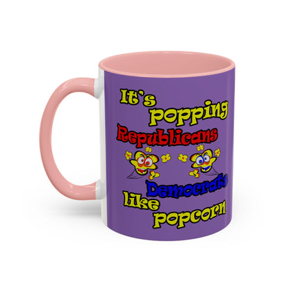 popping like popcorn - Accent Mug (light purple)
