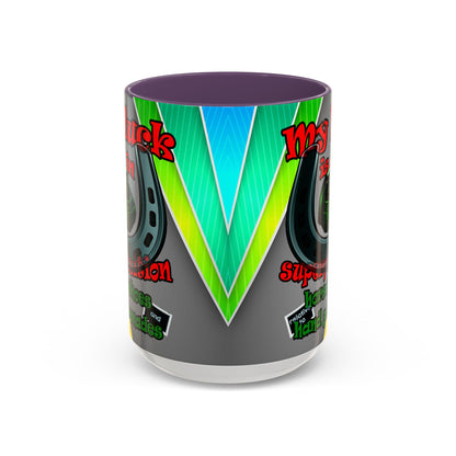 my luck - Accent Mug (rainbow split)