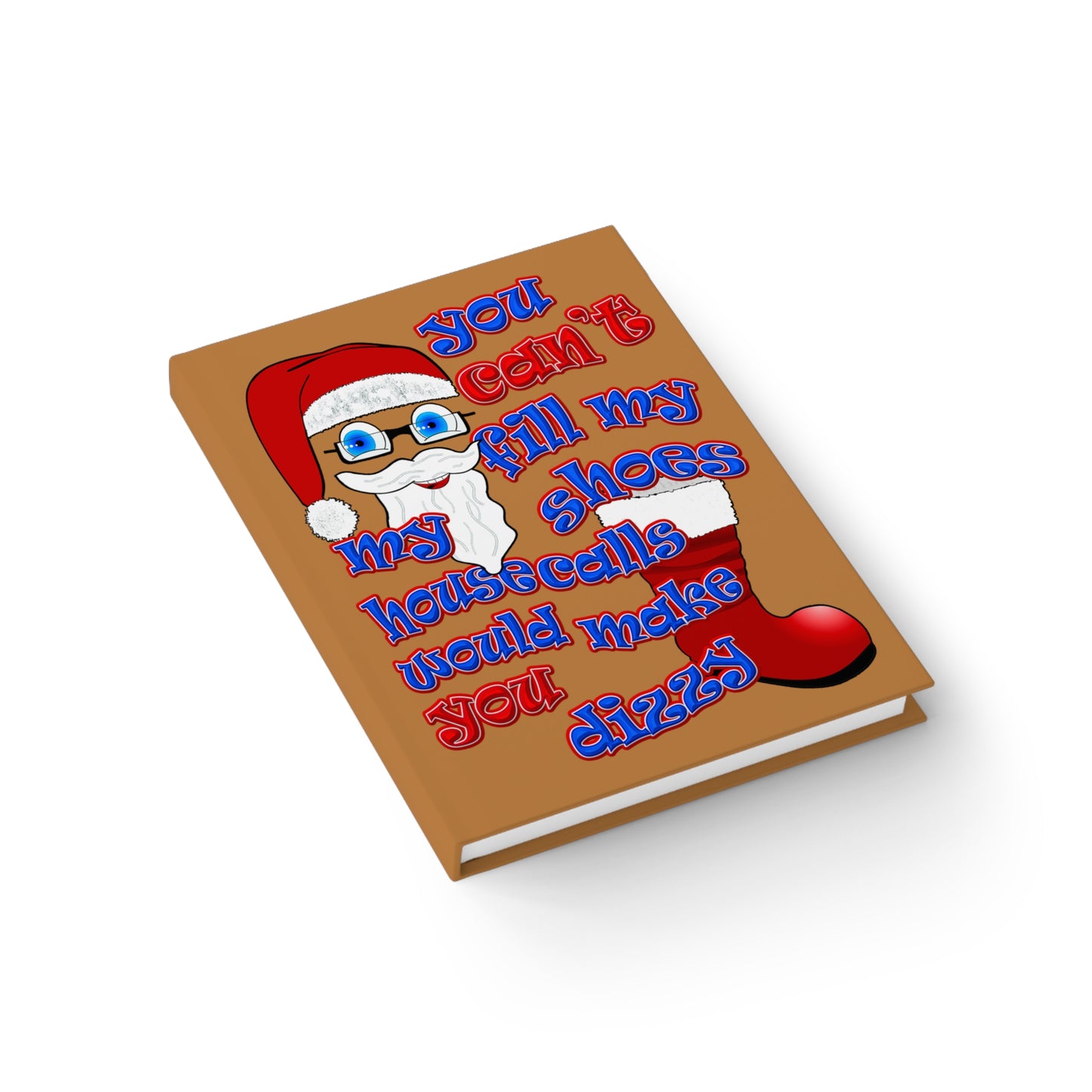 santa's shoes - journal-lined (light brown)