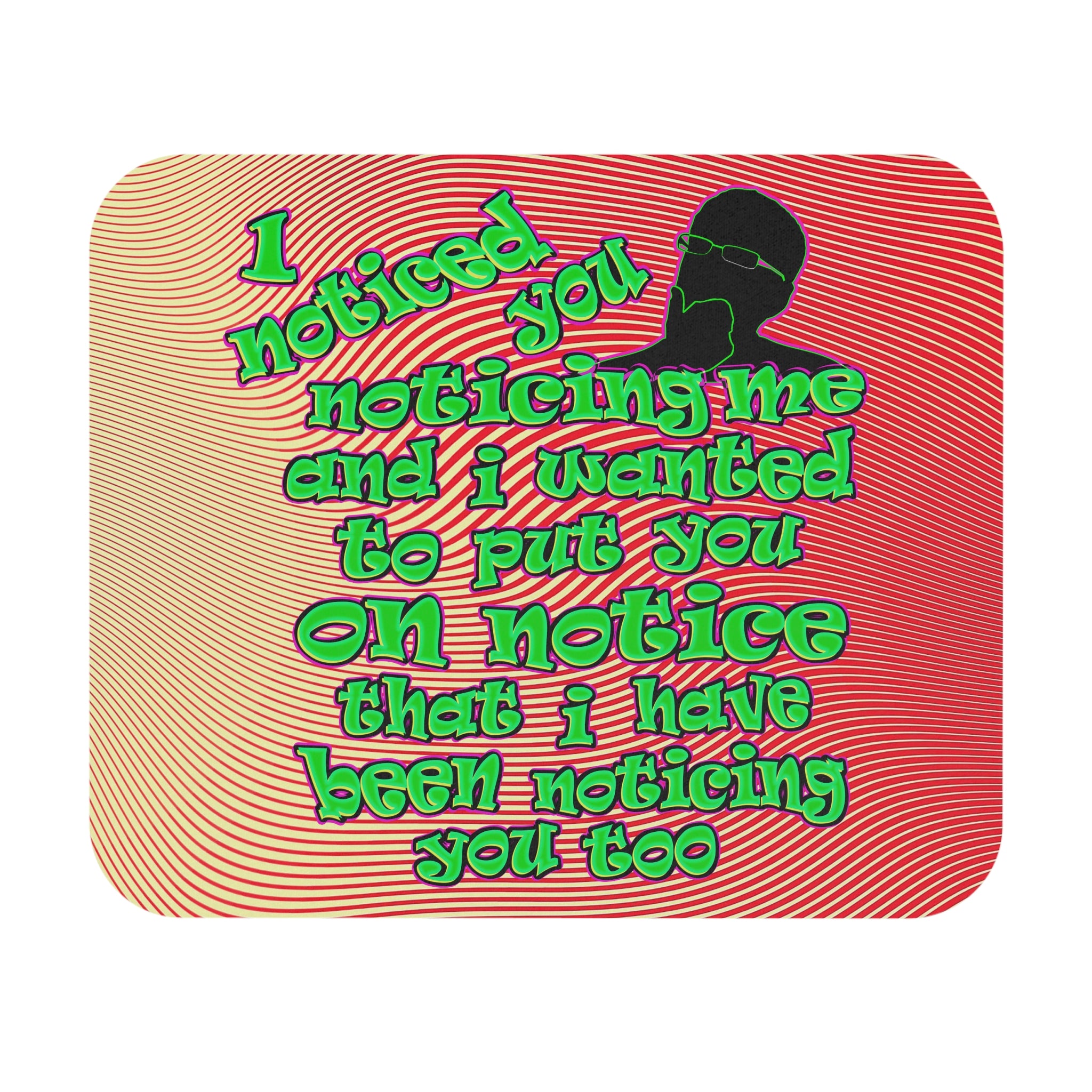 noticed you noticing - Mouse Pad (Rectangle) (yellow-orange wave)