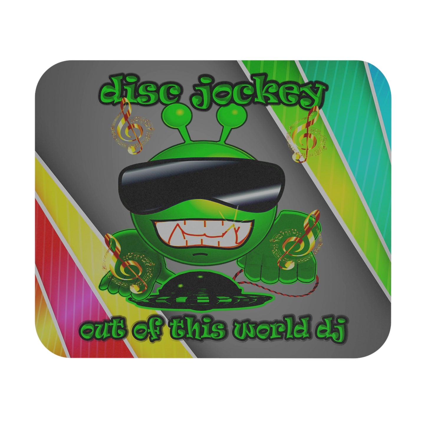 disc jockey - Mouse Pad (Rectangle) (rainbow split)