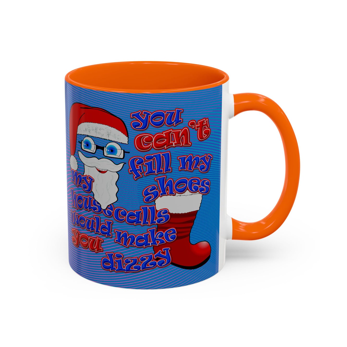 santa's shoes - Accent Mug (light blue-purple wave)