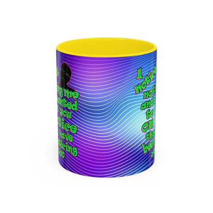 noticed you noticing - Accent Mug (purple wave)