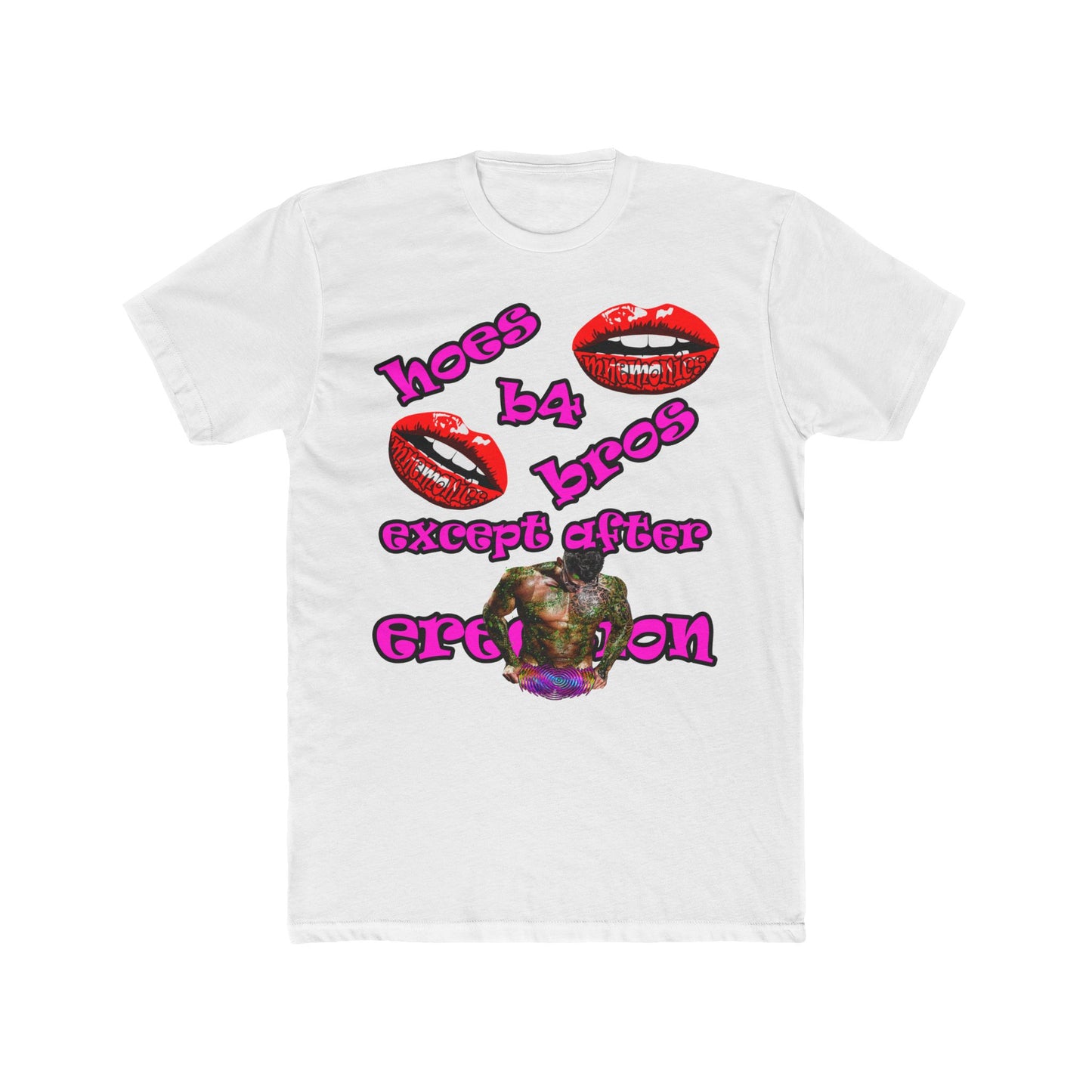hoes b4 bros - Men's Cotton Crew Tee