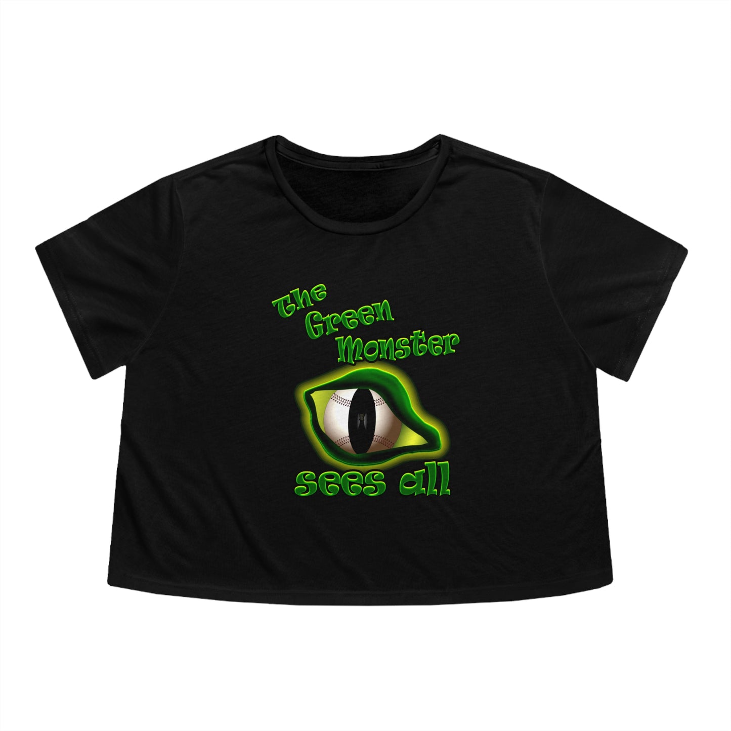 green monster - Women's Flowy Cropped Tee