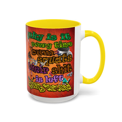 the bum's shit - Accent Mug (burnt orange)