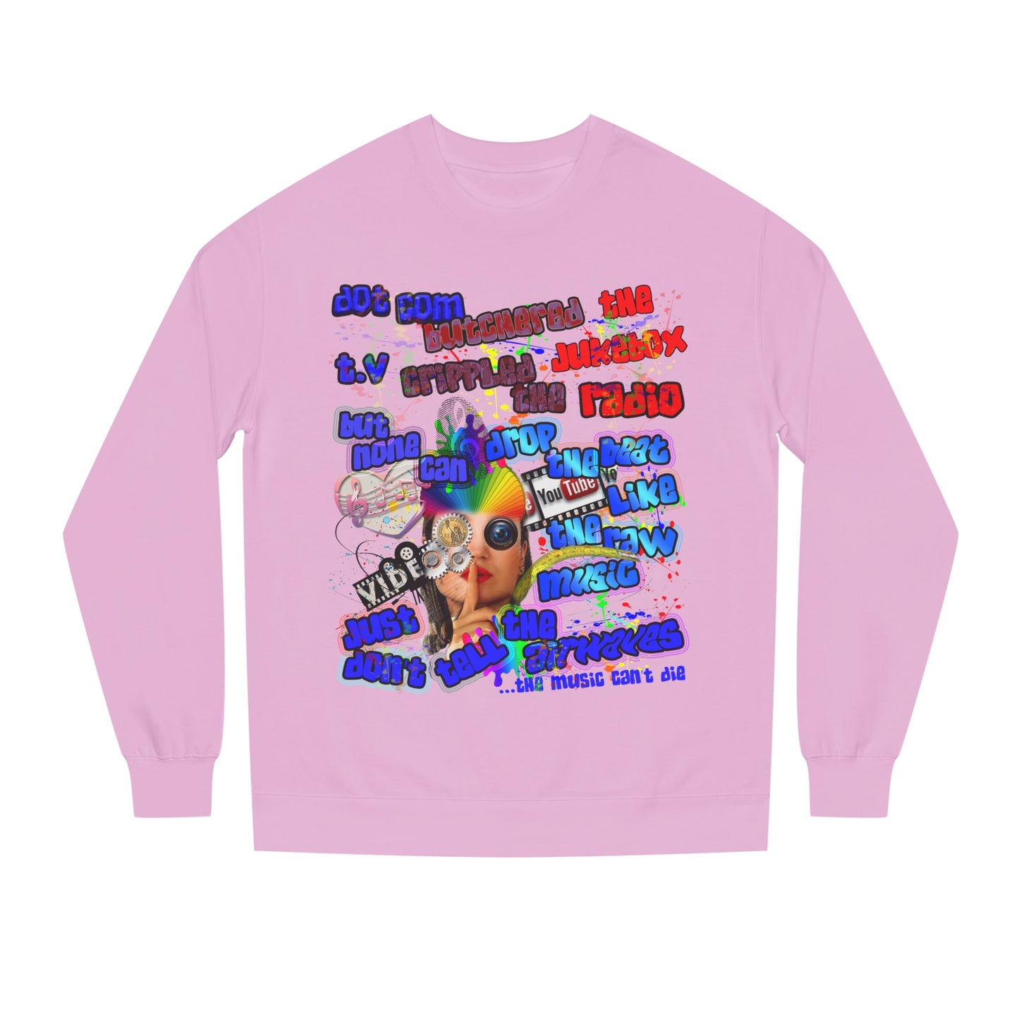 drop the beat - Unisex Crew Neck Sweatshirt