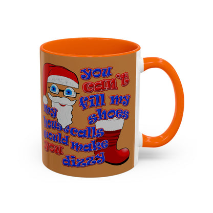 santa's shoes - Accent Mug (light brown)