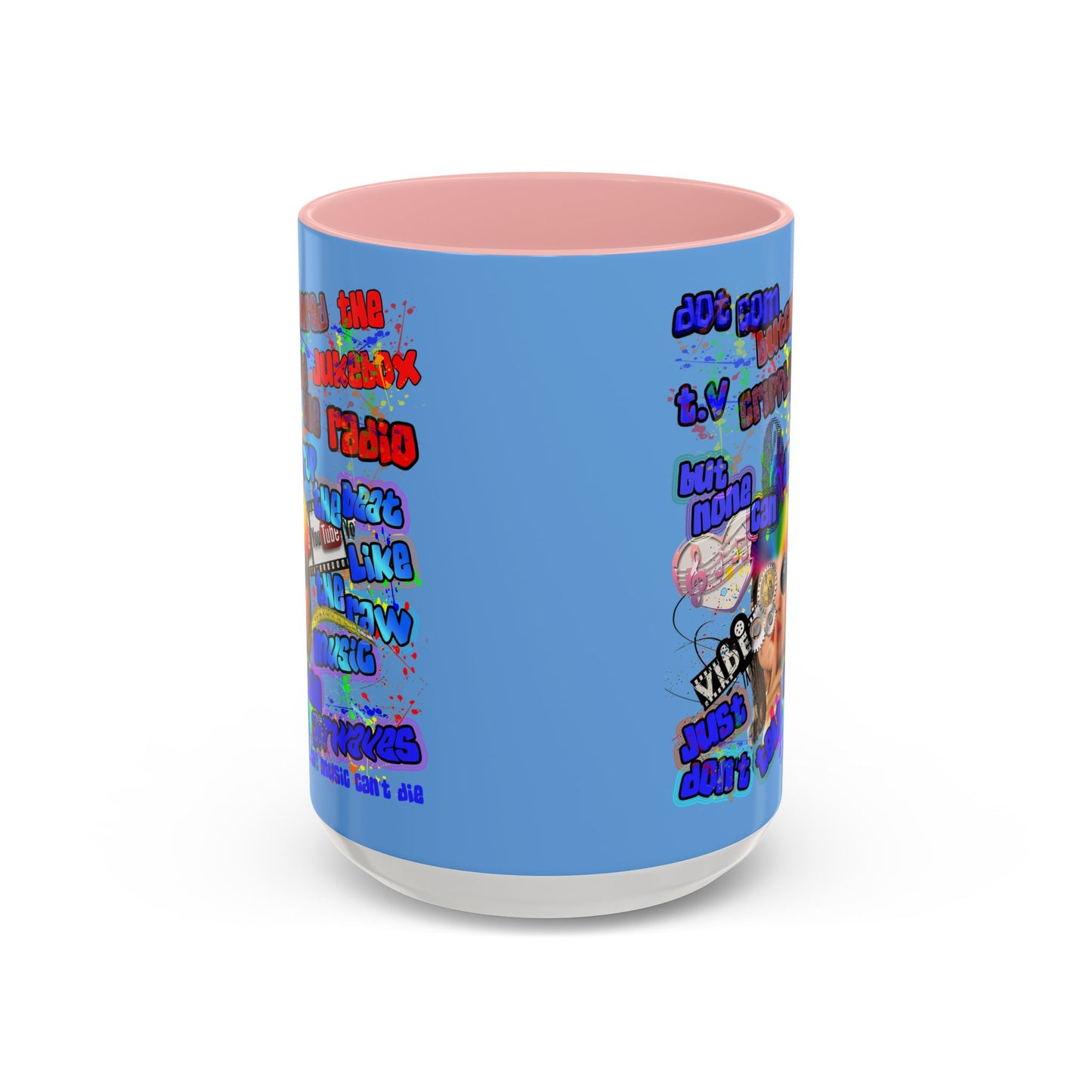 drop the beat - Accent Mug (light blue)