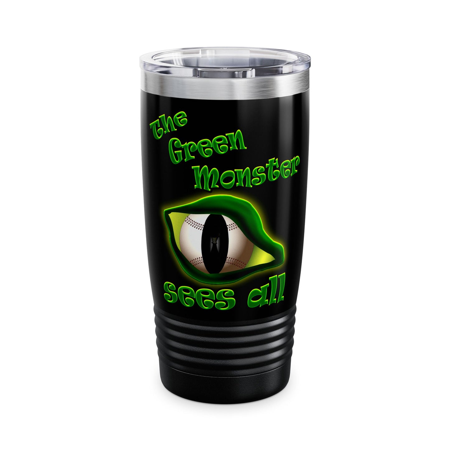 green monster - Ringneck Tumbler, 20oz (black)