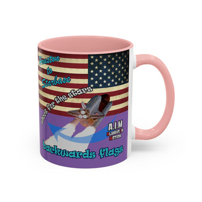 shoot for the stars - Accent Mug (light purple)