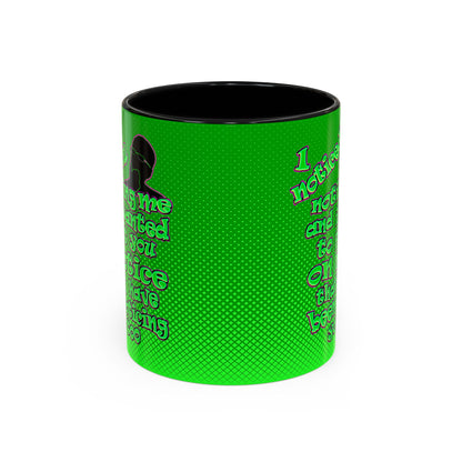 noticed you noticing - Accent Mug (logo green)
