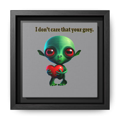 I don't care that your grey - framed canvas art (grey)