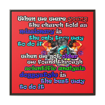doggystyle - framed canvas art (red)
