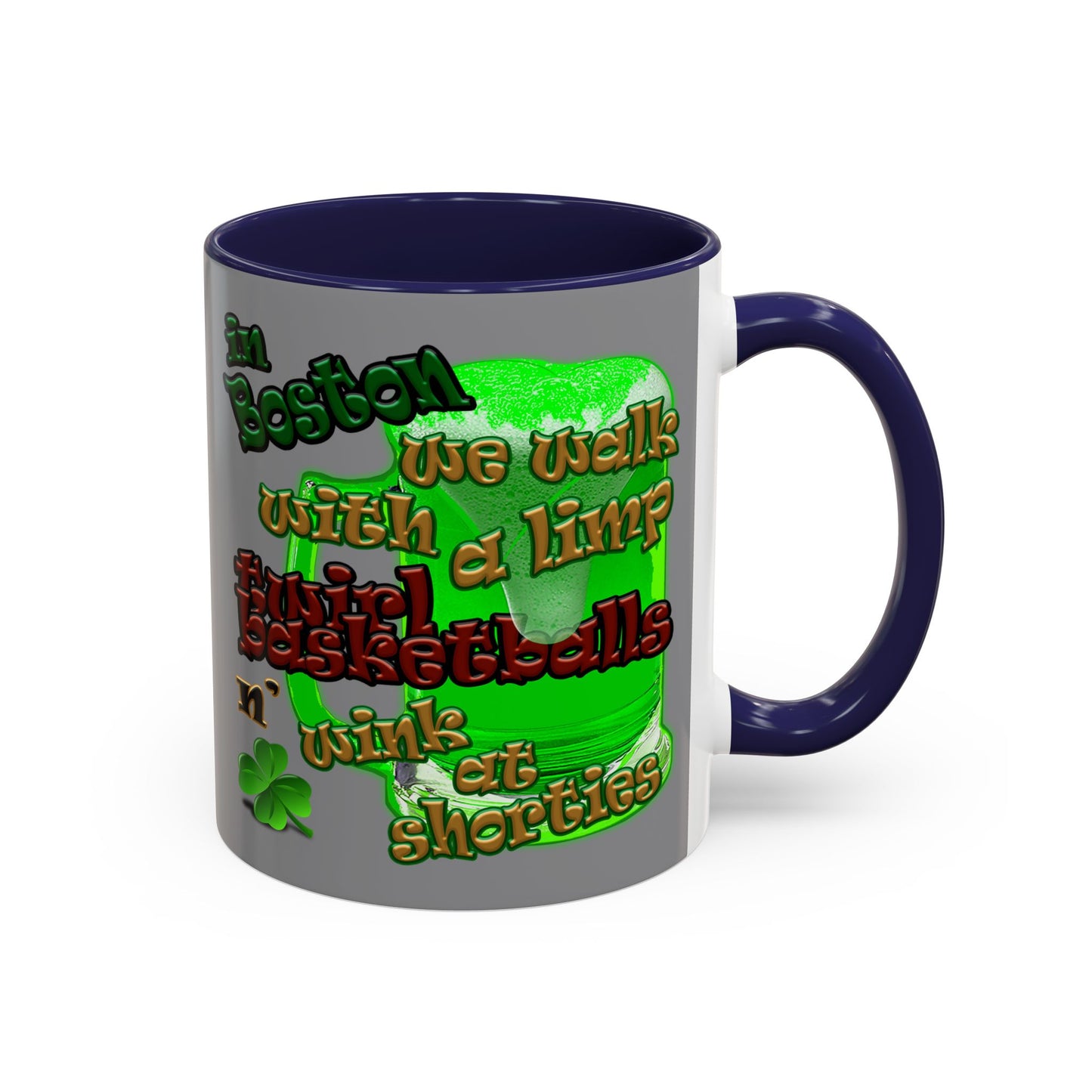 celtics logo - Accent Mug (grey)