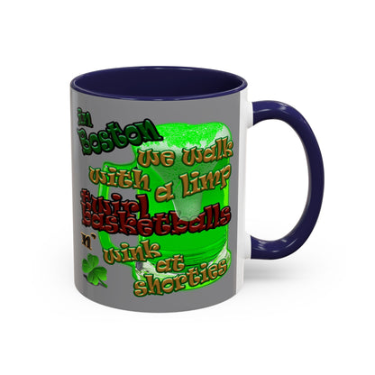celtics logo - Accent Mug (grey)