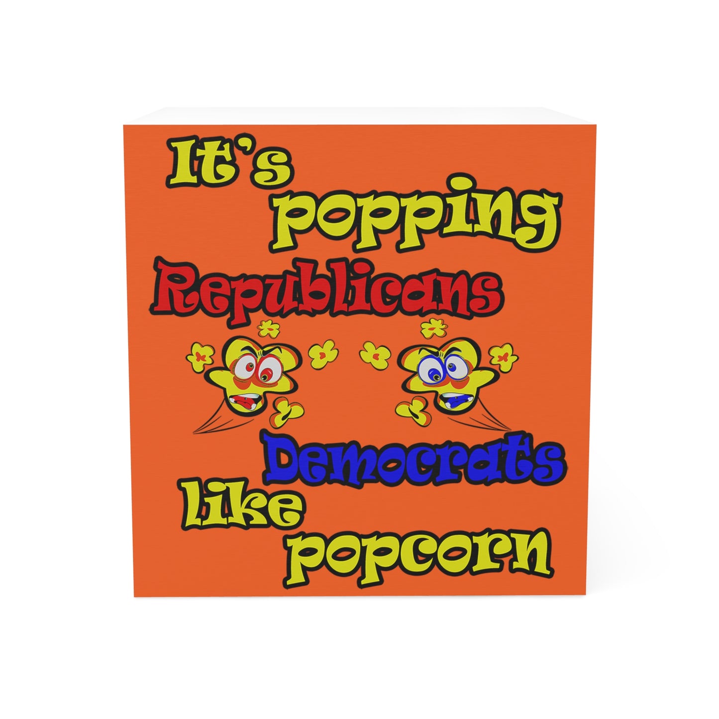 popping like popcorn - note cube (orange)