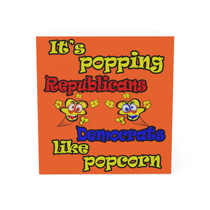 popping like popcorn - note cube (orange)