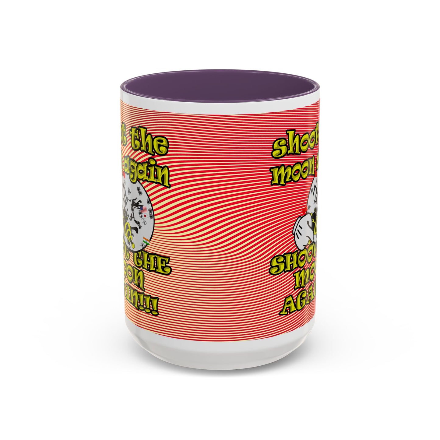 shoot the moon again - Accent Mug (yellow-orange wave)